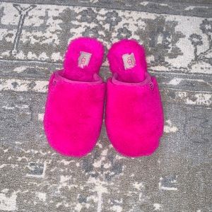 Neon Pink Ugg Slippers -Size 9